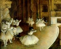 Degas, Edgar - Ballet Rehearsal on Stage